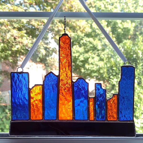 New York City Skyline Stained Glass Suncatcher