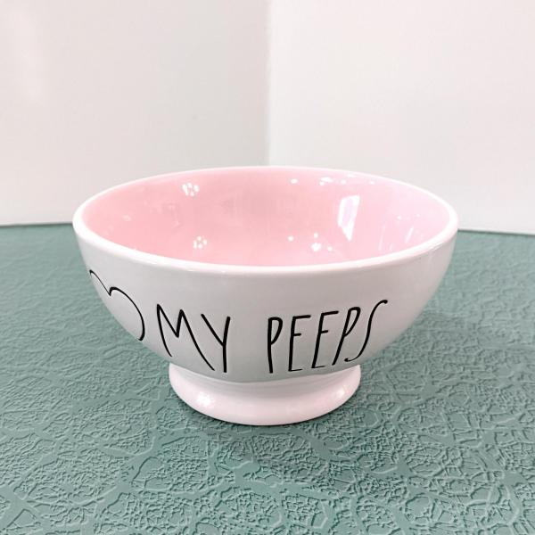 Vintage Love My Peeps Rae Dunn Bowl, Candy Dish, Nut Snack Bowl