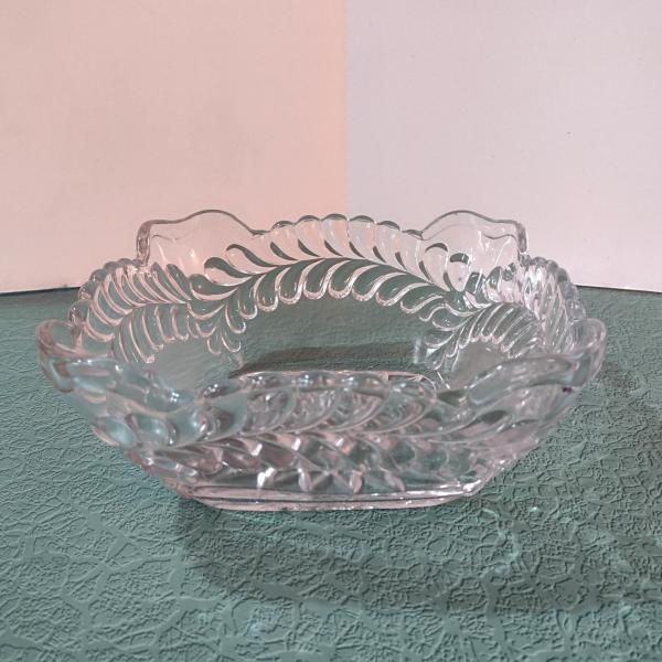 Antique Square Berry Bowl,  Adams and Company Plume Pattern Fruit Bowl / Centerpiece Bowl