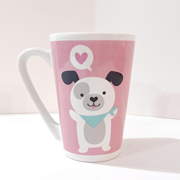Vintage Puppy Dog and Heart Puppy Love Ceramic Mug