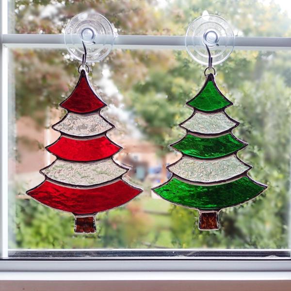 Stained Glass Christmas Tree Suncatcher / Ornament