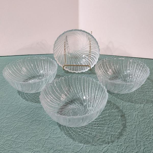 Vintage Arcoroc Seabreeze Salad Cereal Dessert Bowls, Set of 4