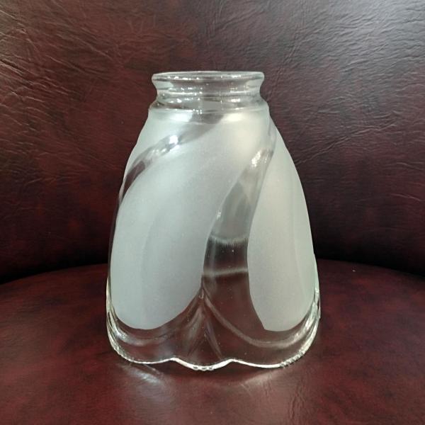 Vintage Frosted Swirl Glass Lamp Shade, Replacement Light Cover Shade