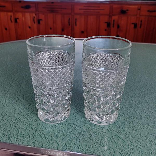 Vintage Anchor Hocking Wexford 10 Ounce Tumblers, Set of Two
