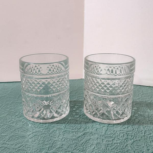 Vintage Wexford 8 Ounce Whiskey Rocks Glasses, Retro Lowball Glasses, Set of Two