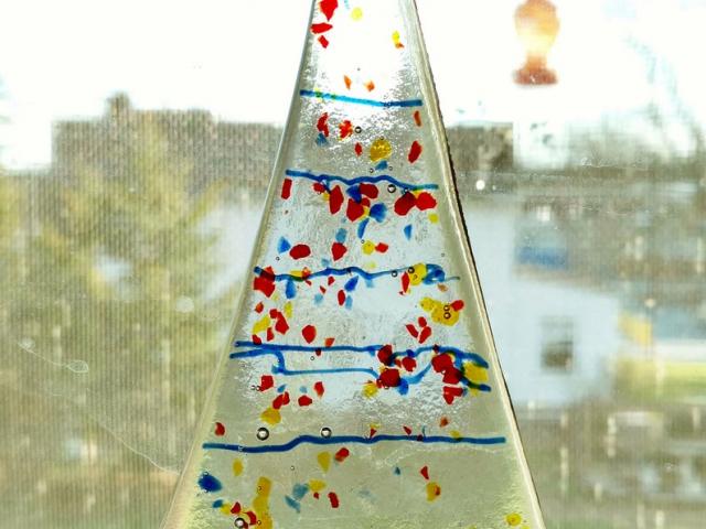 Fused Glass Christmas Tree Suncatcher / Ornament