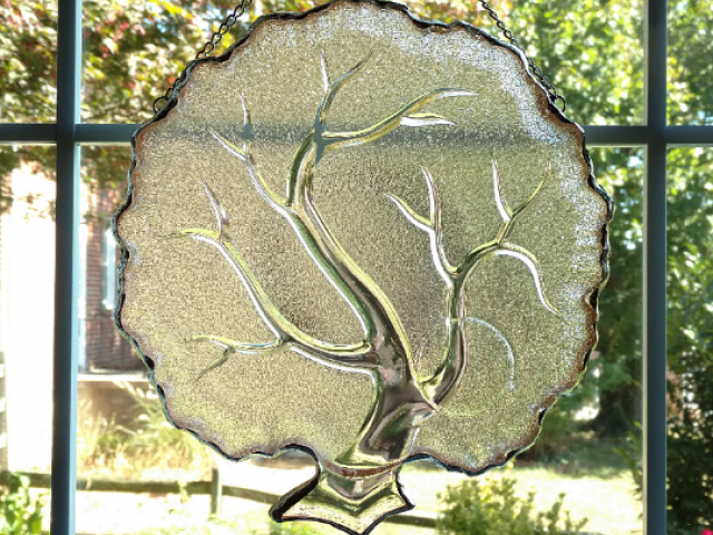 Tree Vintage Plate Window Hanging