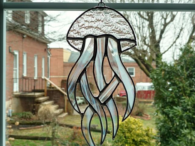 Jellyfish Stained Glass Suncatcher