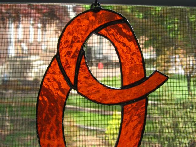 Baltimore Orioles "O" Stained Glass Suncatcher