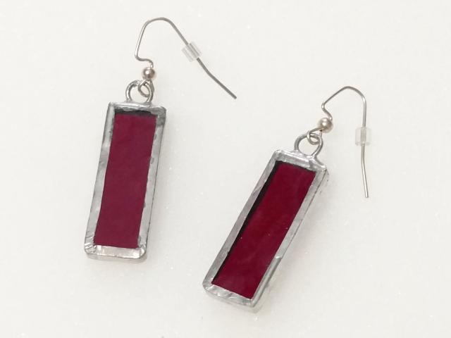 Red Stained Glass Earrings