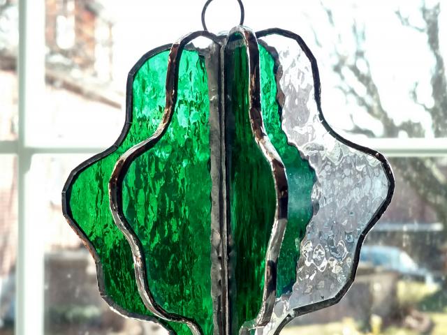 3-D Stained Glass Shamrock Suncatcher